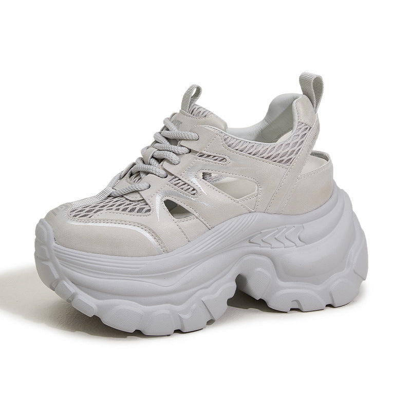 Women's sneakers with airy mesh surface and extra-large platform Mune Fashion