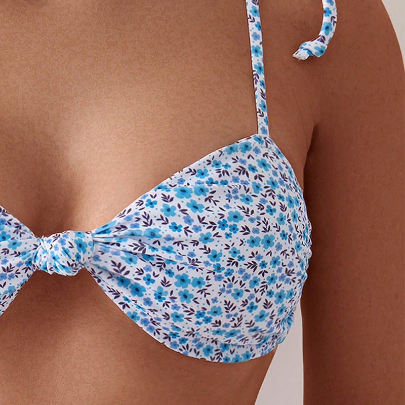 Women's bikini set with cute floral pattern and adjustable straps Mune Fashion