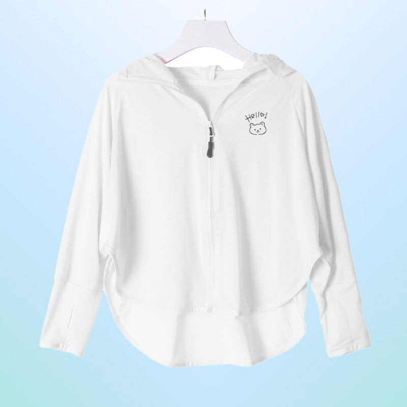 Women Lightweight Sports Jacket with Hood and Playful Animal Design Mune Fashion