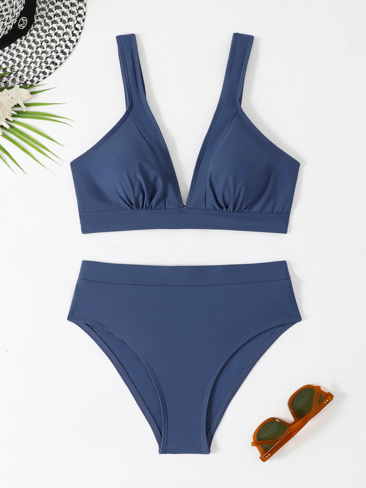 Women's High-Cut Bikini Set with Molded Top Mune Fashion