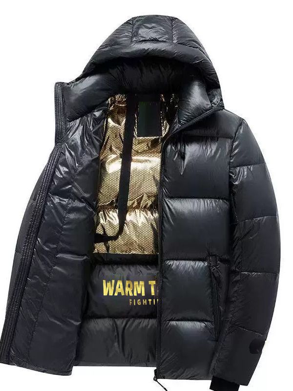 Men Padded Thermal Hooded Quilted Jacket with Reflective Insulation Inside Mune Fashion