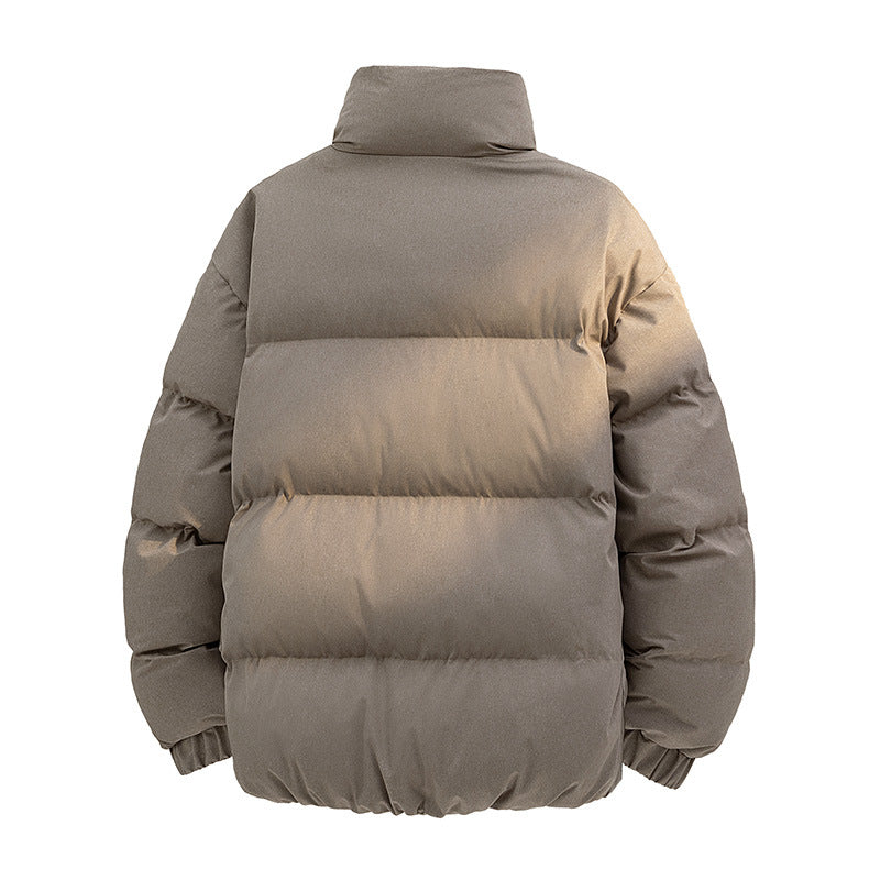 Men's Padded Quilted Jacket with Thermal Lining and High Collar Mune Fashion