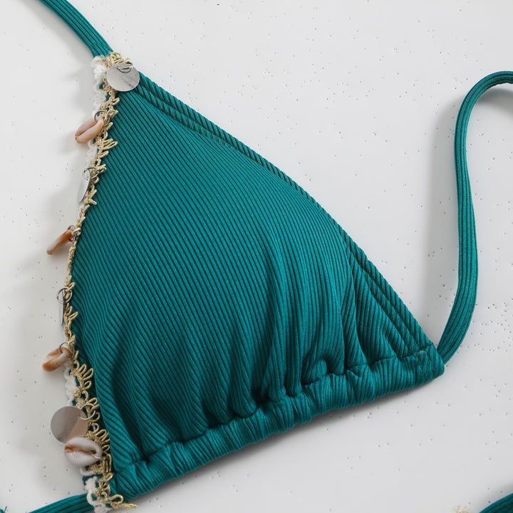 Ladies Colorfully decorated Triangle Bikini Mune Fashion