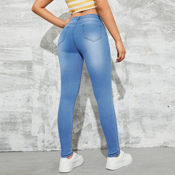 Women's High-Waist Skinny Jeans with shaping stretch and push-up effect Mune Fashion