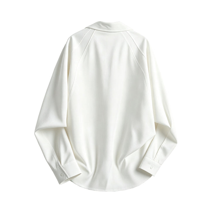 Women Oversized Blouse Shirt made of flowing stretch with shirt collar Mune Fashion