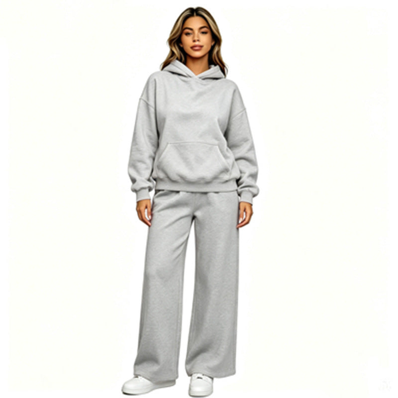 Women Casual Hoodie with Loose Pants Mune Fashion