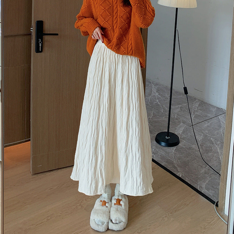 Ladies Long Pleated Skirt Mune Fashion