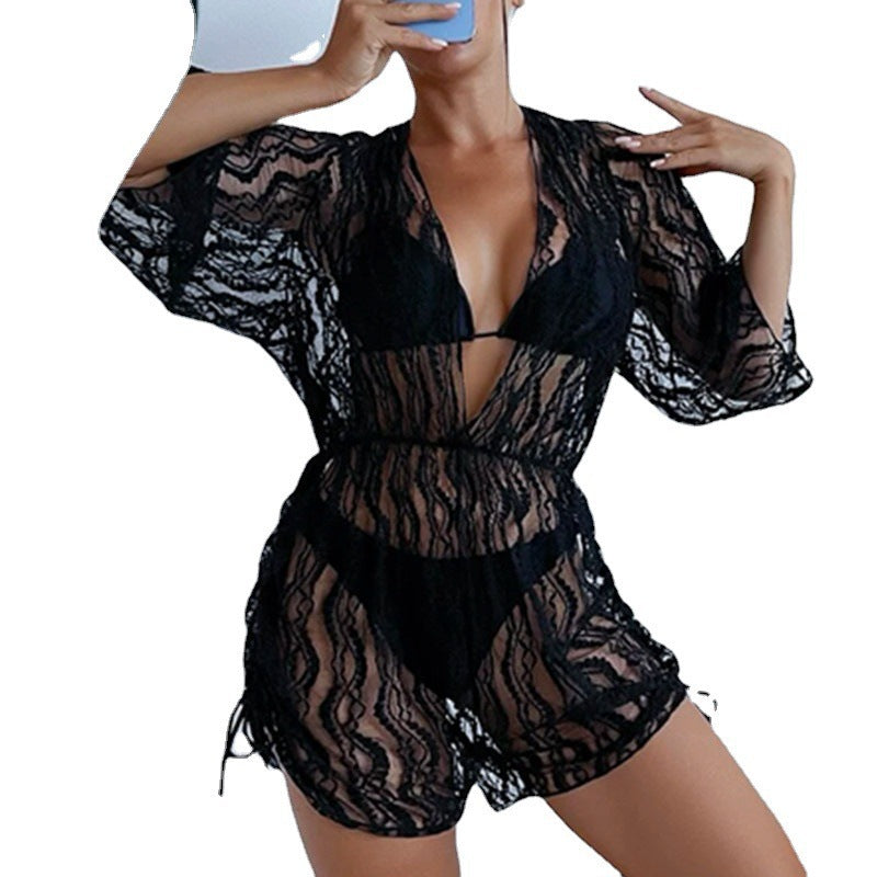 Women Transparent Beach Overalls Mune Fashion