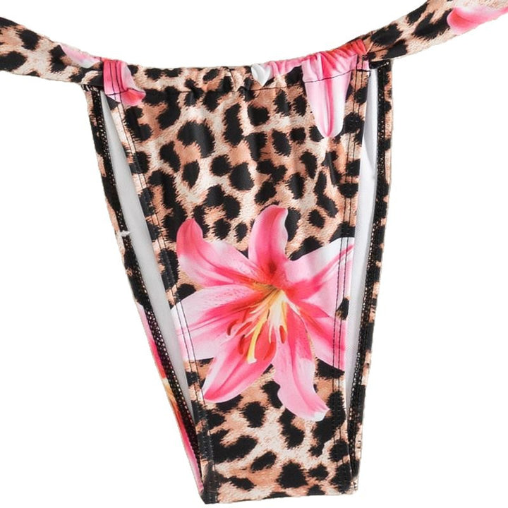 Women's bikini set with floral leopard pattern Mune Fashion