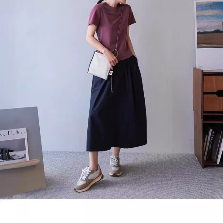 Women Elegant and Casual Maxi Skirt Drune