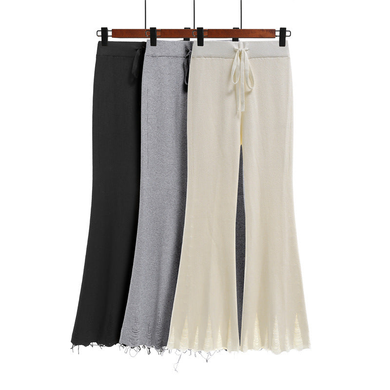 Women's Comfortable and Casual Knit Palazzo Pants Mune Fashion