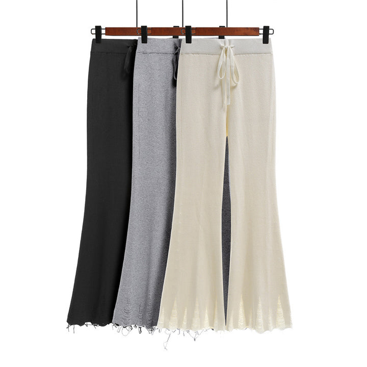 Women's Comfortable and Casual Knit Palazzo Pants Mune Fashion