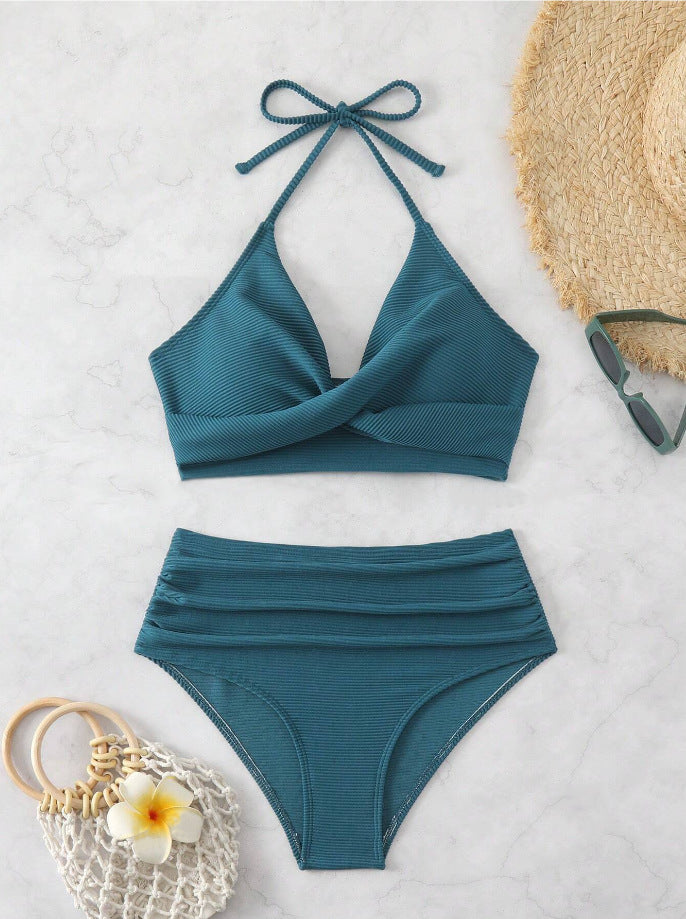 Women's bikini set with high waist and elegant wrap design Mune Fashion