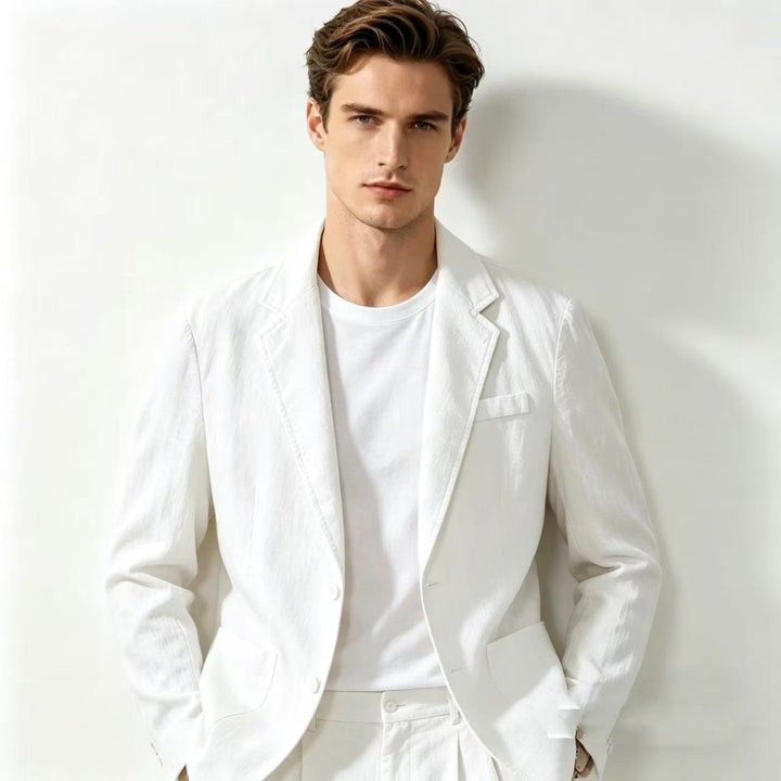 Men's light linen blazer with modern slim-fit cut Mune Fashion