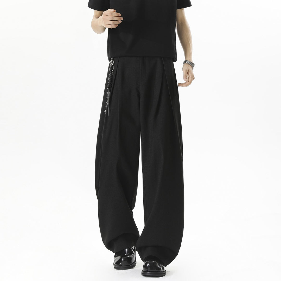 Men's Extra Wide Palazzo Pants with Pleats & Flowing Width Mune Fashion