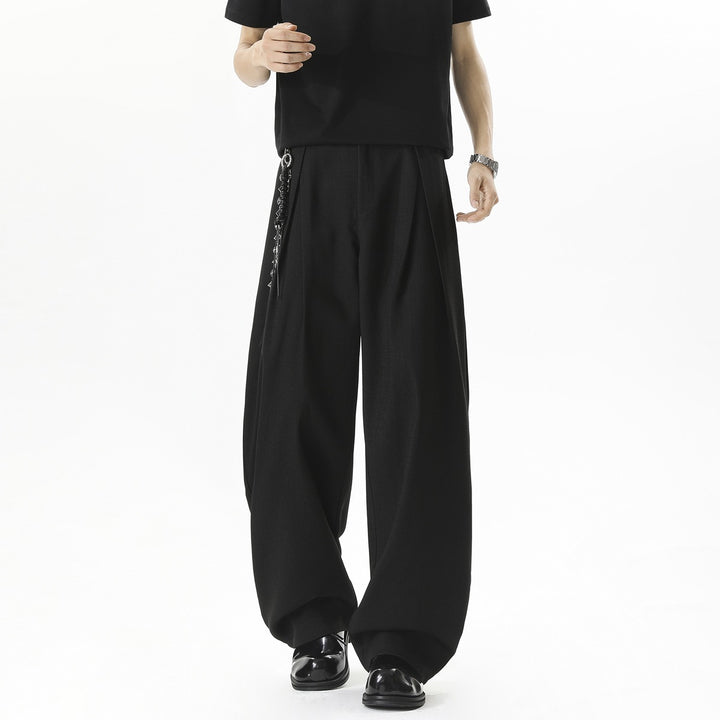 Men's Extra Wide Palazzo Pants with Pleats & Flowing Width Mune Fashion