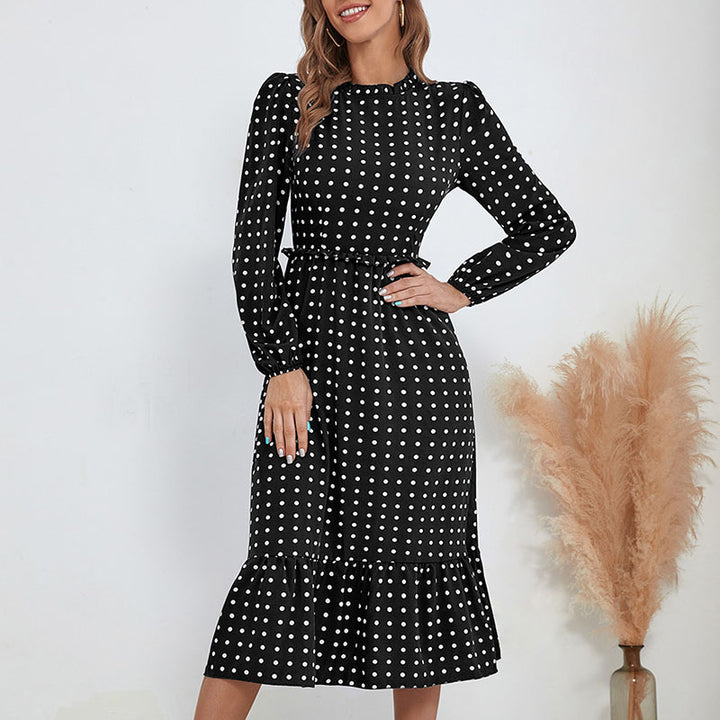 Women Playfully patterned maxi dress with ruffle details Mune Fashion