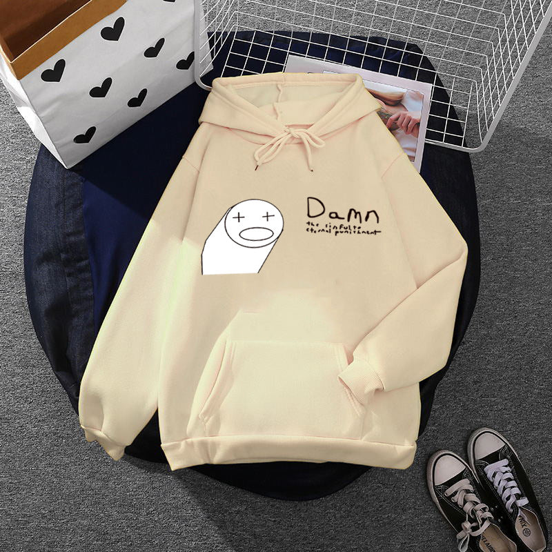 Women’s hoodie with minimalist graphic, loose oversized fit and kangaroo pocket Mune Fashion