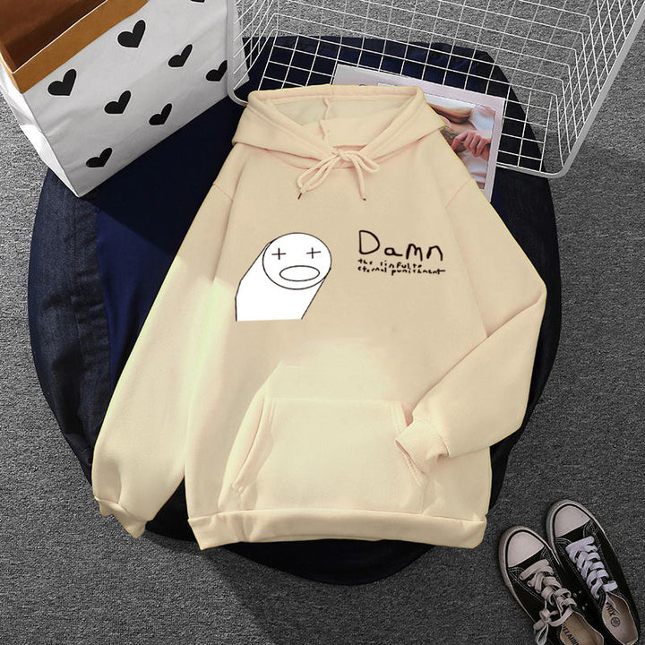 Women’s hoodie with minimalist graphic, loose oversized fit and kangaroo pocket Mune Fashion