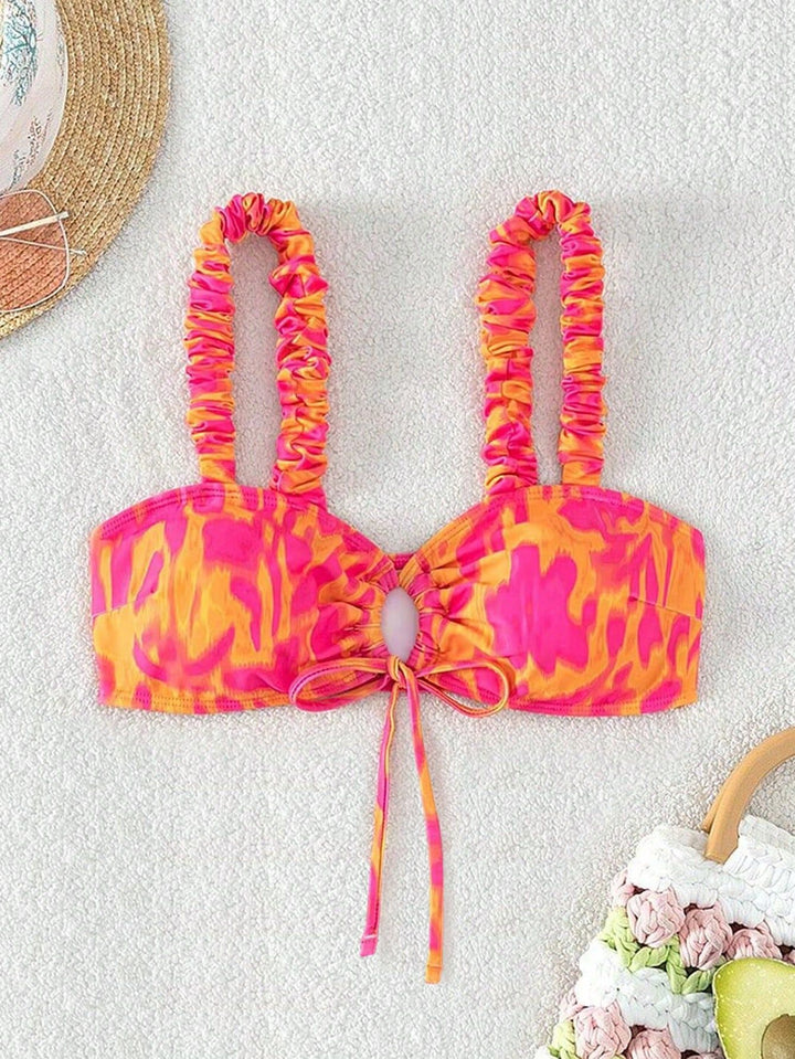 Women's High-Cut Bikini with Ruffle Details Mune Fashion