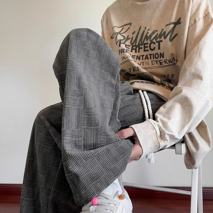 Women Vintage Checkered Leisure Pants