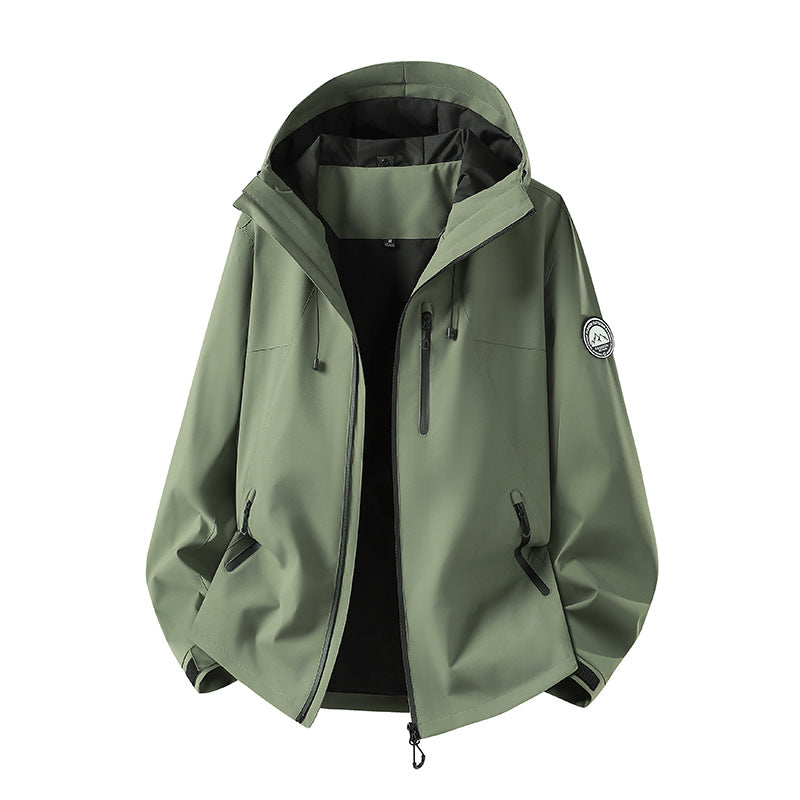 Men's Waterproof Softshell Jacket with Hood and Breathable Membrane Mune Fashion