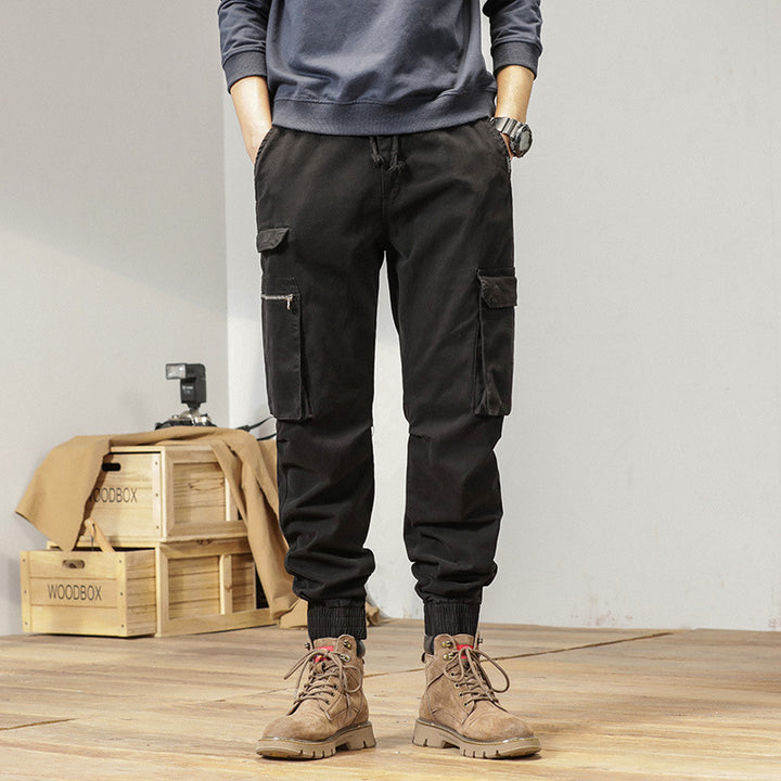 Men's Tapered Cargo Jogger made of durable canvas with utility pockets and elastic cuffs Mune Fashion
