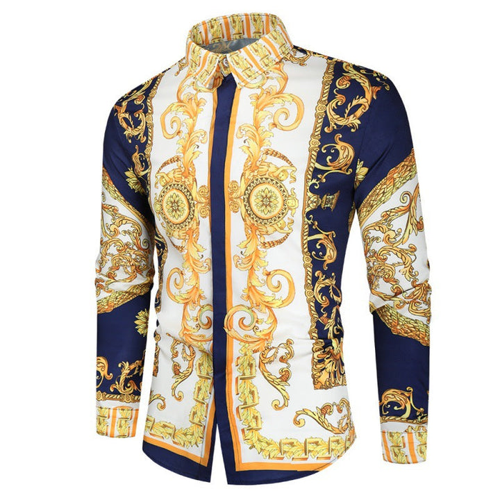 Men's Luxury Shirt with Impressive Baroque Pattern Mune