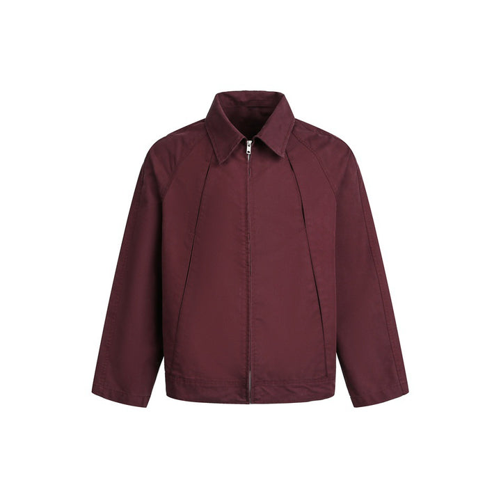 Unisex Boxy Blouson Jacket made of cotton blend with raglan sleeves and continuous zipper Mune Fashion