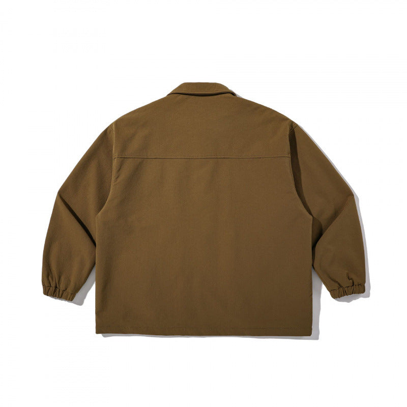 Unisex Boxy Utility Shirt Jacket with Multiple Flap Pockets and Snap Button Closure Mune Fashion