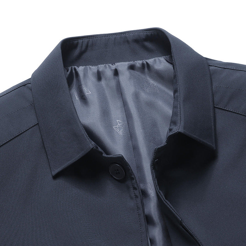 Men's elegant lightweight city jacket in blouson style with shirt collar and padded lining Mune Fashion