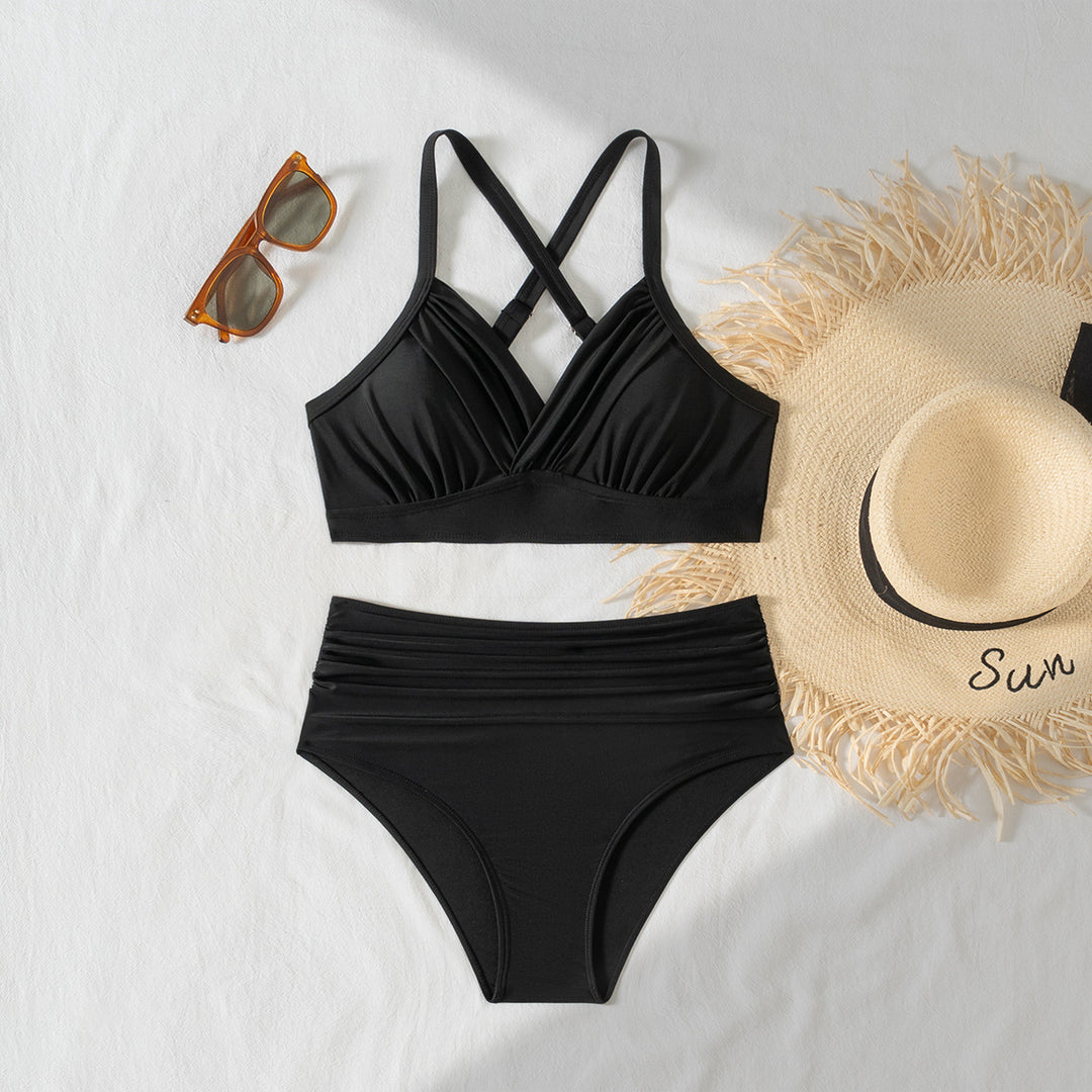 Women's High-Cut Bikini with Sophisticated Wrap Design Mune Fashion