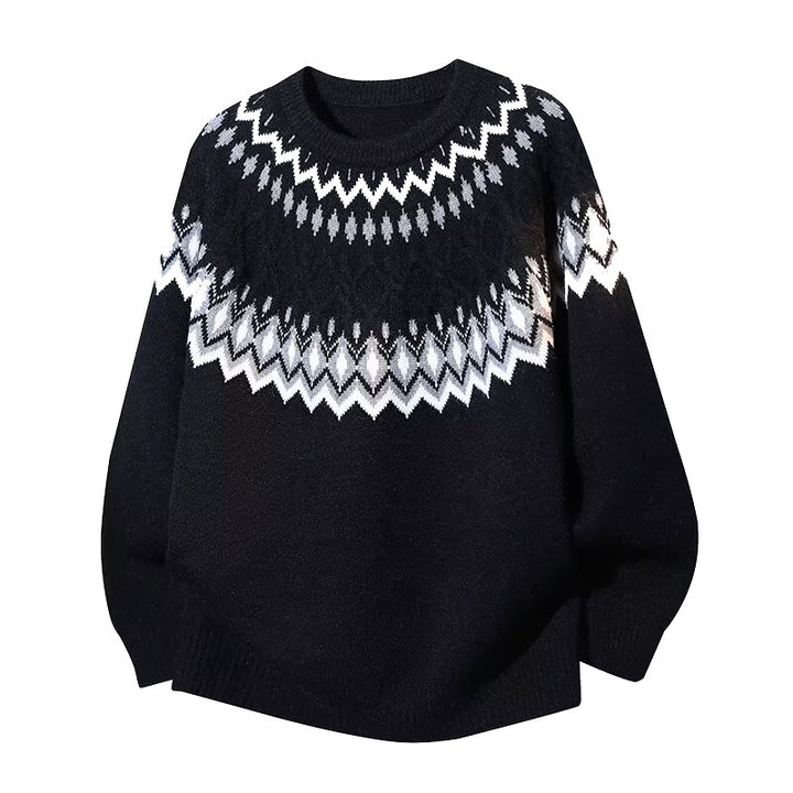 Ladies Fashionable Chunky Knit Sweater with Cable Design Mune Fashion