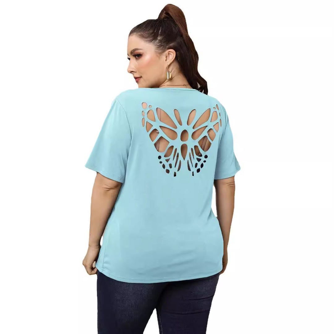Ladies fashionable basic T-shirt Mune Fashion