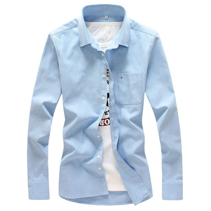 Men's casual Oxford shirt with chest pocket, long sleeves and modern regular fit Mune Fashion