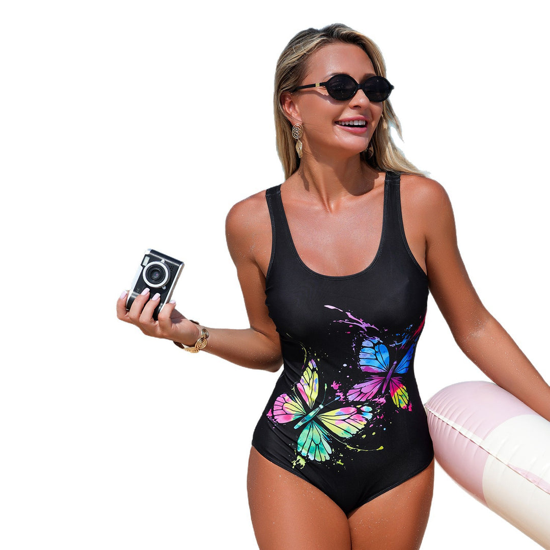 Women's swimsuit with colorful butterfly print Mune Fashion