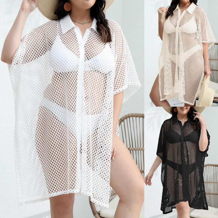 Women's transparent beach cover-up made of mesh material Mune Fashion