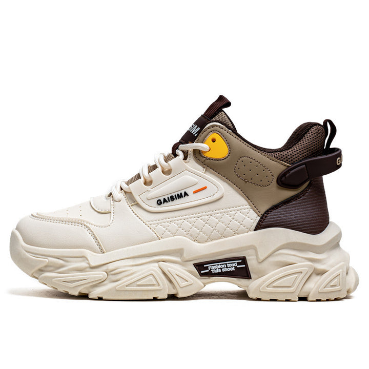 Unisex striking chunky sneaker with quilted side panels, synthetic leather overlays and profiled off-road sole profile Mune Fashion