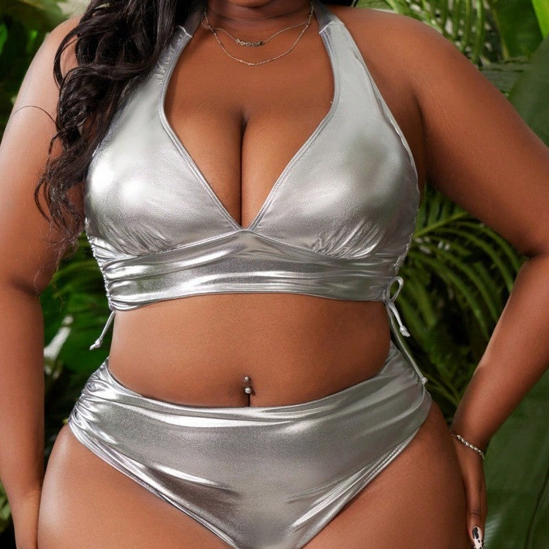 Ladies Metallic Bikini with high-cut bottoms Mune Fashion