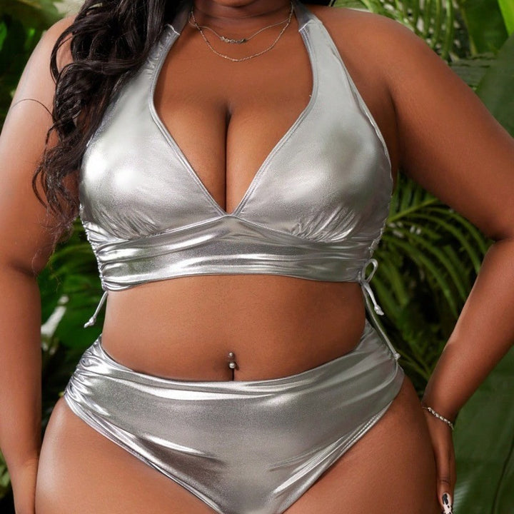 Ladies Metallic Bikini with high-cut bottoms Mune Fashion