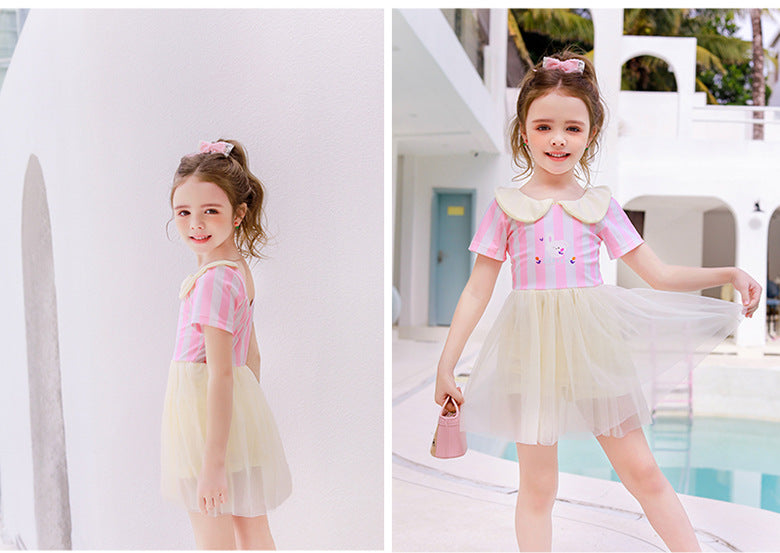 Women's tulle dress with cute collar Mune Fashion