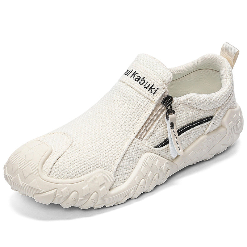 Men's Flexible Knit Sneakers with Zipper Mune Fashion