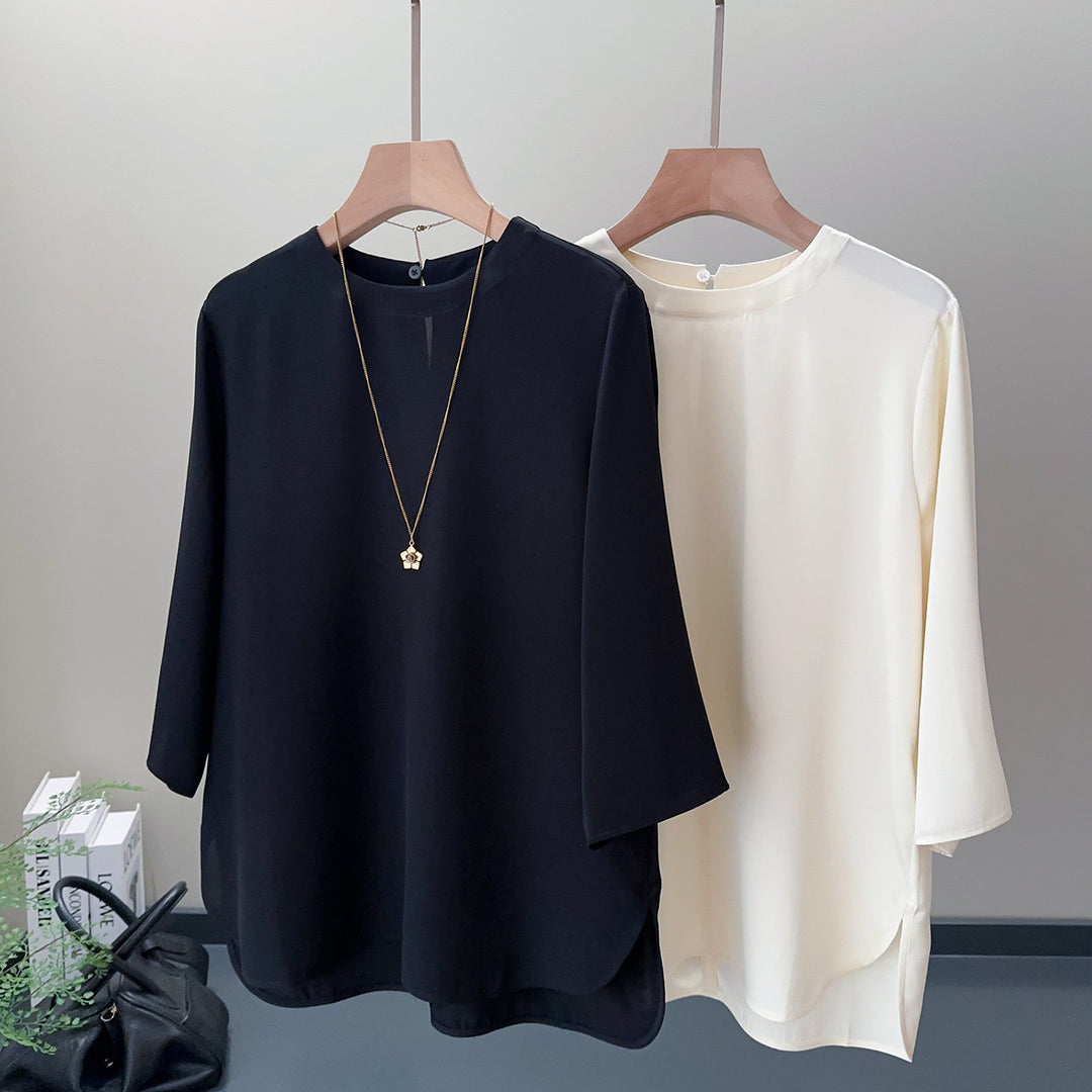 Women's elegant and airy blouse with three-quarter sleeves Drune