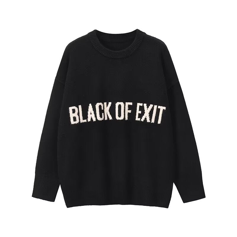 Women's Casual Oversized Sweater with Creative Print Mune Fashion