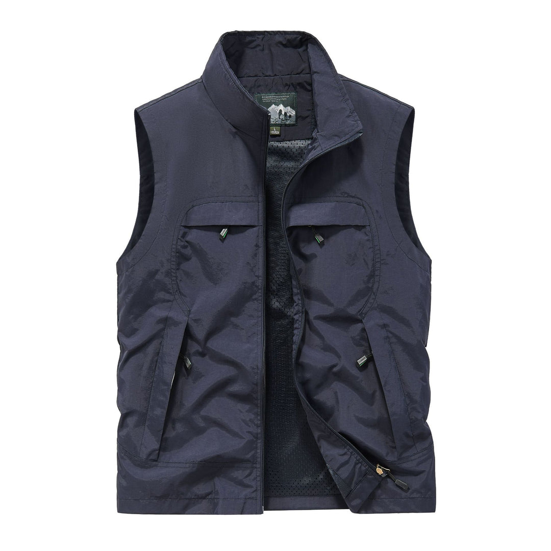 Men's Breathable Photographer Utility Vest with Mesh Lining and Multiple Pockets Mune Fashion