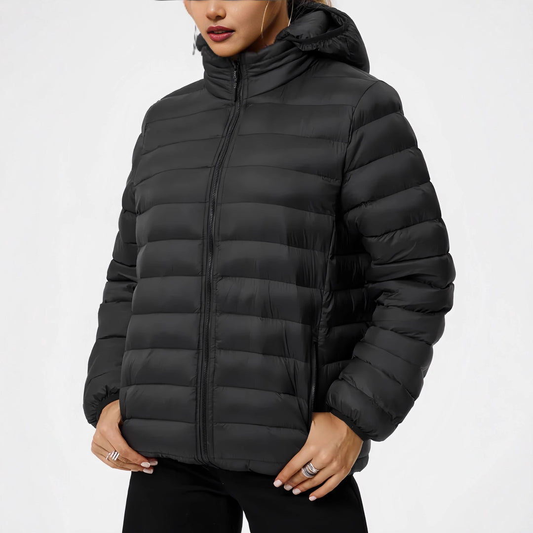 Women's Modern Quilted Jacket with Hood