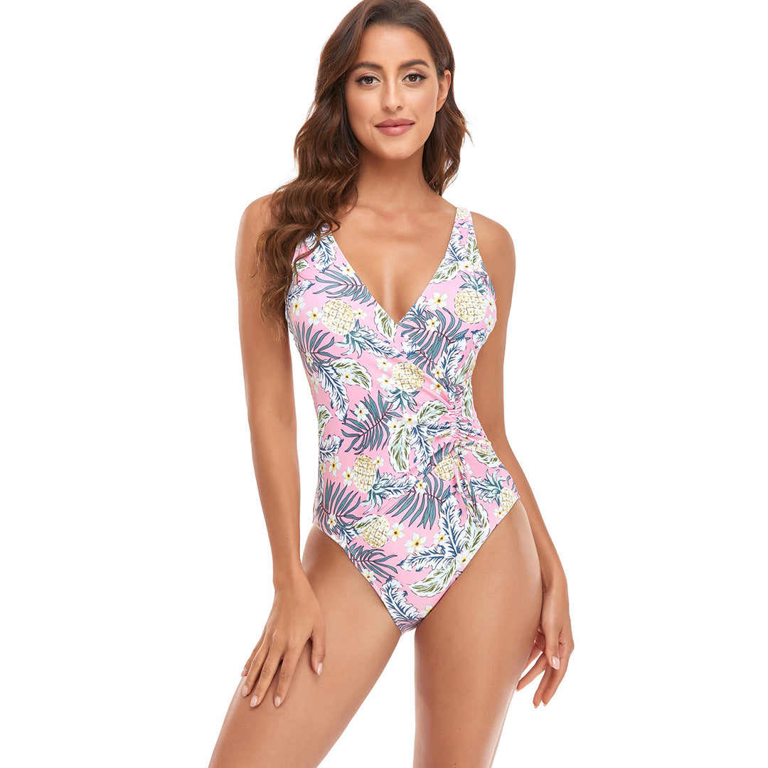 Women's Sporty One-Piece Swimsuit with Modern Wrap Design Mune Fashion