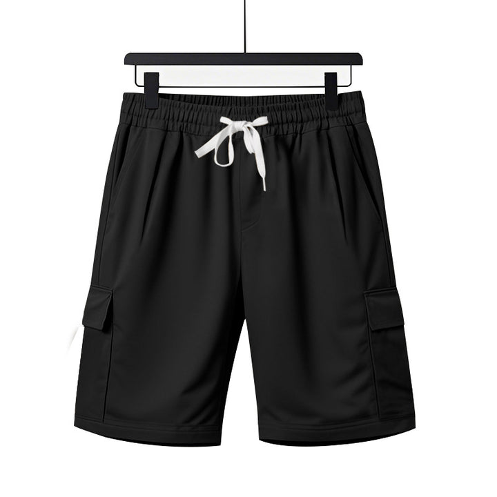 Men's elastic Cargo Bermuda with drawstring and multiple pockets Mune Fashion