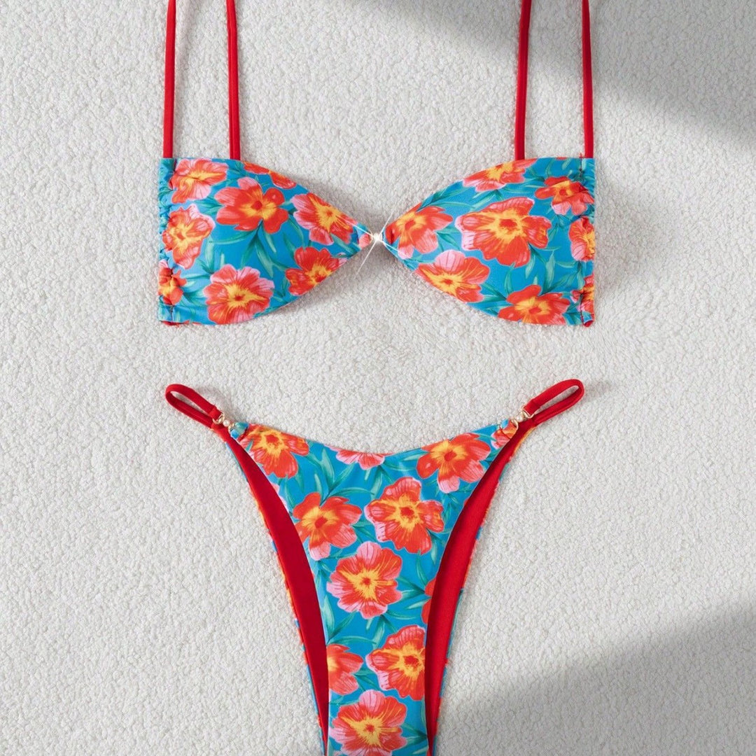 Women Leopard Print Bikini Set with Adjustable Straps Mune Fashion