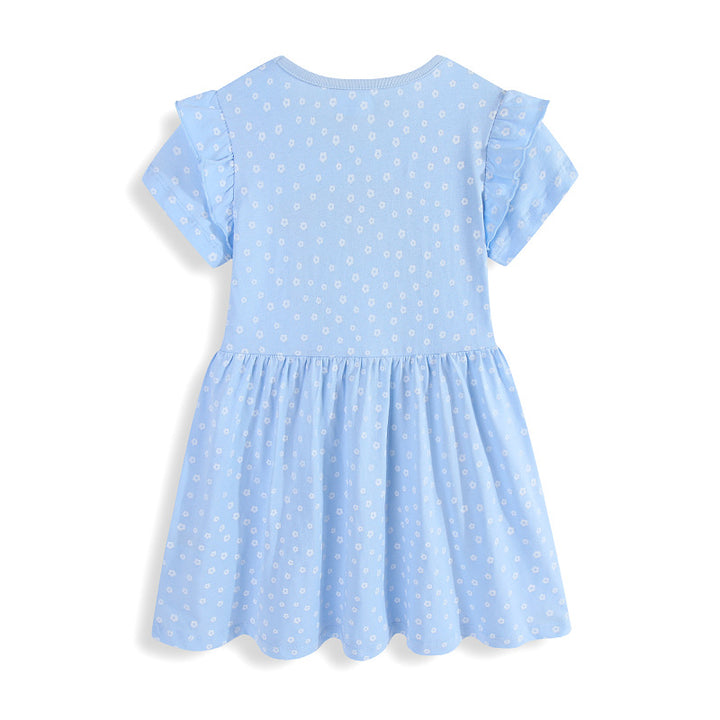 Girls summer dress with cute unicorn motif and ruffle details Mune Fashion